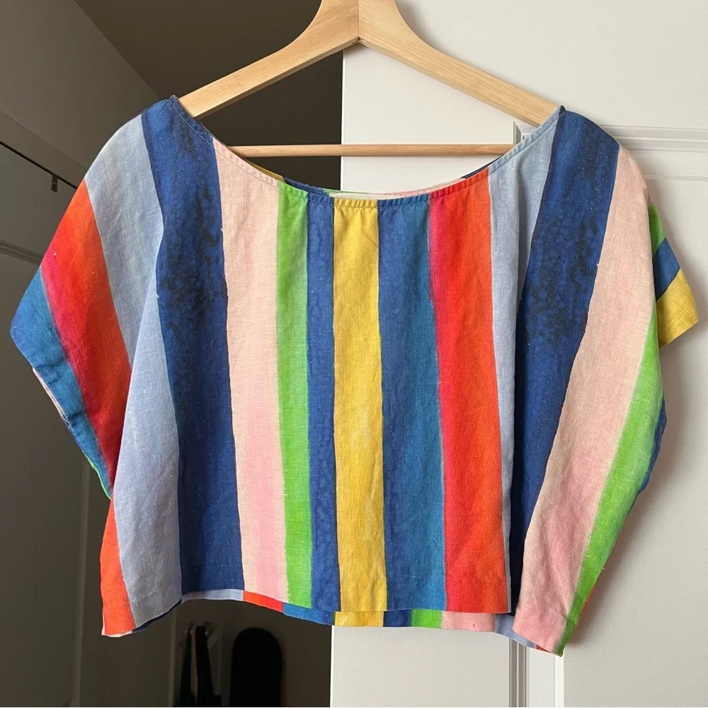 Mara Hoffman Multicolor Striped Crop Top - Picture 2 of 3